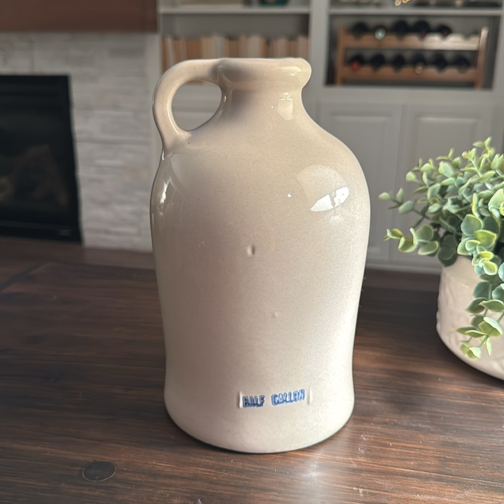 Henry McKenna Ceramic Bourbon Jug with Blue Design - Picture 3 of 8